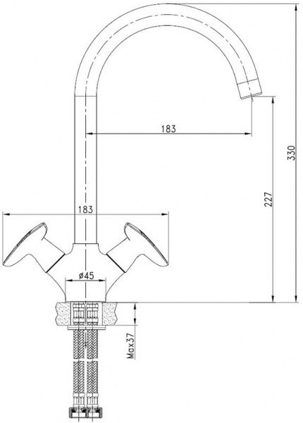 Смеситель для кухни IDDIS Copter COPSBJ0i05  25609  в оптовом каталоге ООО Фарфор, фото