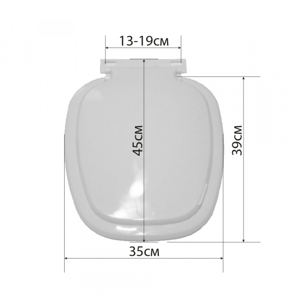 Сиденье прямое черное  с/п  в оптовом каталоге ООО Фарфор, фото