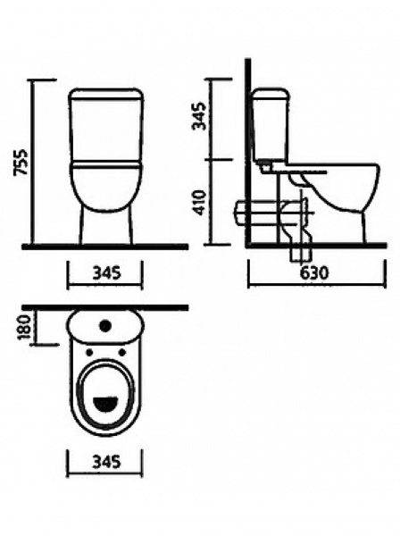 Унитаз компакт Sanita LUXE Art Comfort с сид. дюроп. сист.soft close,Clip up WC.CC/Art/2-DM/WHT.G/S1  в оптовом каталоге ООО Фарфор,фото