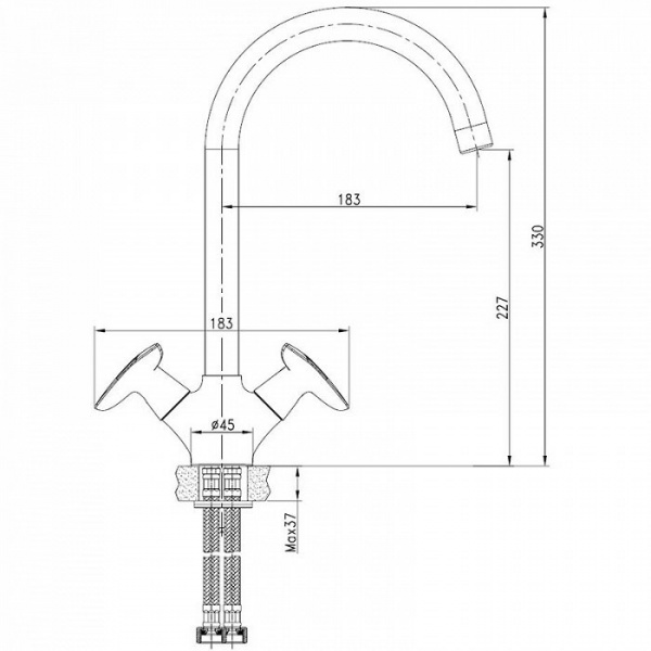 Смеситель для кухни IDDIS Copter COPSBJ0i05  25609  в оптовом каталоге ООО Фарфор, фото