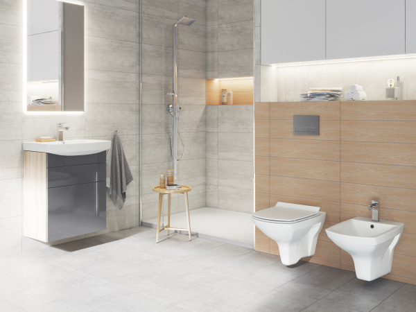 Подвесной унитаз CARINA Clean On DPL EO slim Cersanit  в оптовом каталоге ООО Фарфор,фото