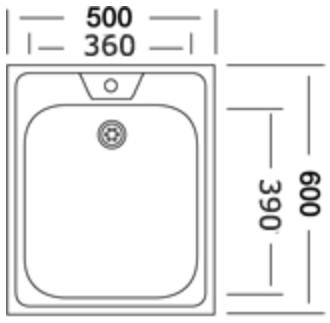 Мойка 50х60 (0,6х 160) (с сифоном) 3 1/2 (А)  в оптовом каталоге ООО Фарфор, фото