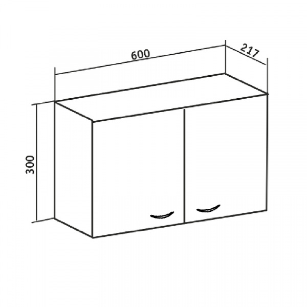 Шкаф навесной Рондо 60х30  в оптовом каталоге ООО Фарфор, фото
