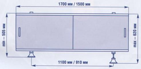 Экран  д/ванн  L1,7м цв. лист. снято с производста  в оптовом каталоге ООО Фарфор, фото