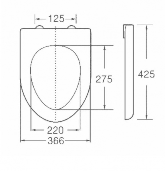 Сиденье для унитаза Horke O-1040C 01471040  в оптовом каталоге ООО Фарфор, фото