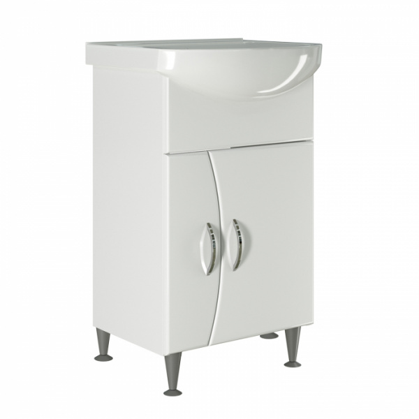 Тумба ЭТАЛОН-52 + умыв. Альфана-52 белый  в оптовом каталоге ООО Фарфор, фото