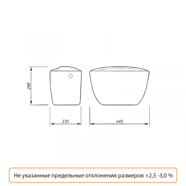 Бачок Комфорт боковая подводка Лобненский стройфарфор  в оптовом каталоге ООО Фарфор,фото